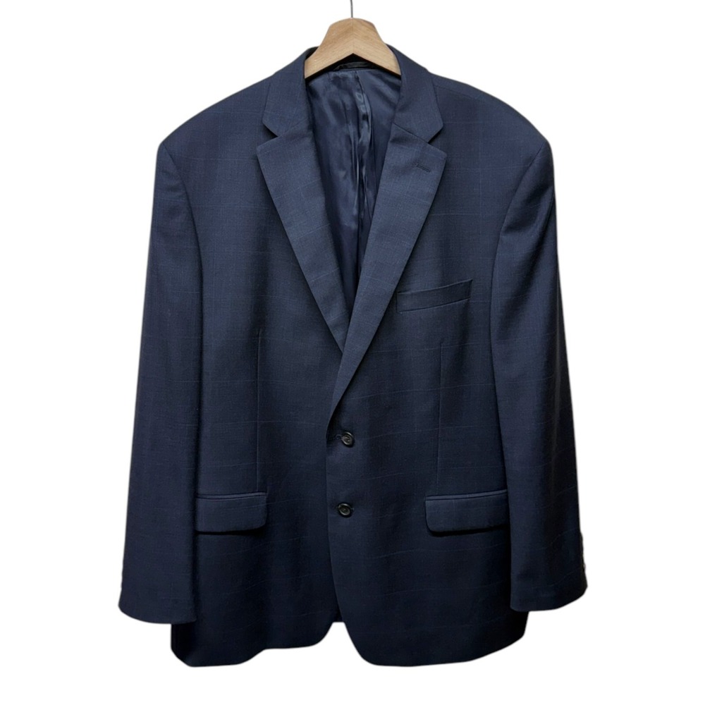 Lauren‎ Ralph Lauren 100% Wool Blazer Mens 48R Blue Lined 2-Button Preppy